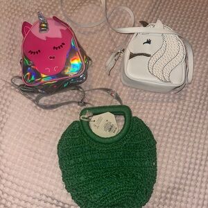 Unicorn Kids Accessory Set - Pink, White, and Green